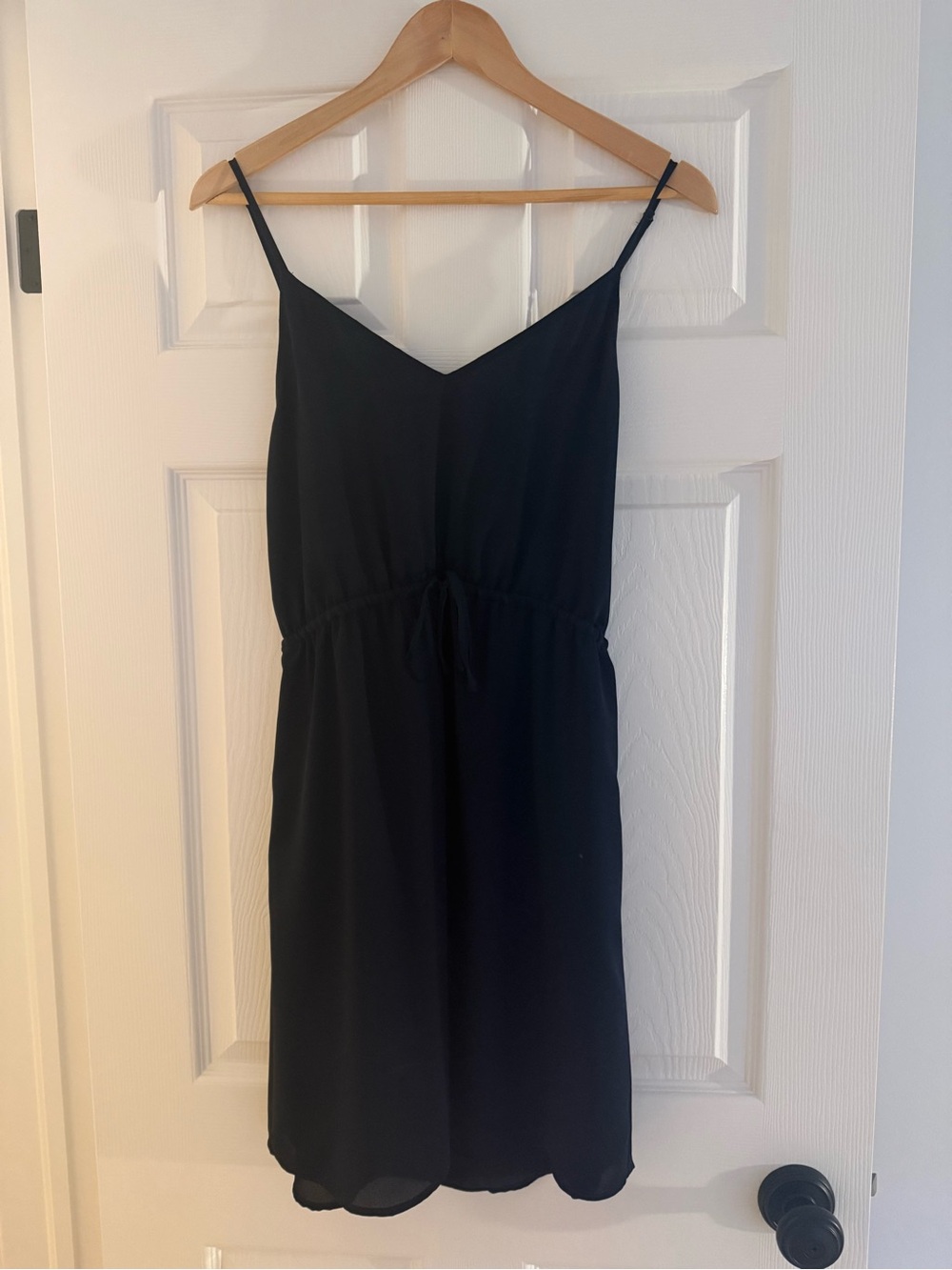 Babaton Dark Navy Spaghetti-Strap Mini Dress